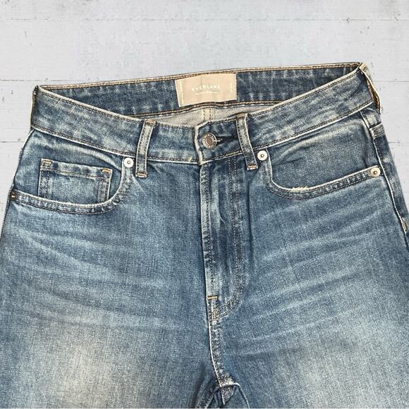 Everlane Women's The Curvy Cheeky Jean Crop Raw Hem Mom Jeans High Rise Size 25 - Picture 3 of 11